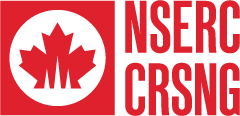 Natural Sciences and Engineering Research Council of Canada (NSERC / CRSNG) logo, featuring a red maple leaf inside a white circle on a red square background.